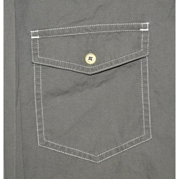 Wrangler Men's XXL Dark Gray Long Sleeve Thick Cotton Button Front Shirt Western - Picture 3 of 7